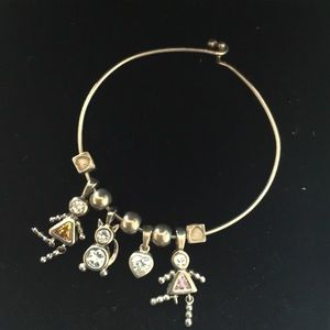 Sterling Silver Charm Bracelet With Charms.